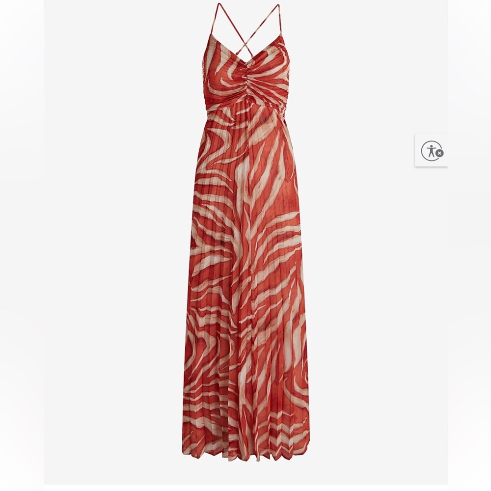 ⭐️ EXPRESS V NECK PLEATED MAXI DRESS
